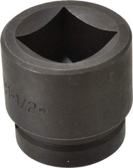 Proto - 1" Drive 1-1/2" Impact Socket - 4 Points, 2-1/2" OAL - Americas Industrial Supply
