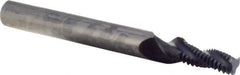 Scientific Cutting Tools - 1/4-28 UNF, 0.187" Cutting Diam, 3 Flute, Solid Carbide Helical Flute Thread Mill - Internal/External Thread, 0.514" LOC, 2-1/2" OAL, 1/4" Shank Diam - Americas Industrial Supply