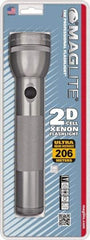 Mag-Lite - Krypton Bulb, 27 Lumens, Industrial/Tactical Flashlight - Gray Aluminum Body, 2 D Batteries Not Included - Americas Industrial Supply