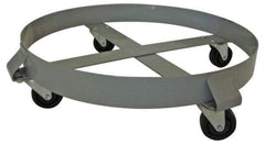 PRO-SOURCE - 1,000 Lb Load Capacity, 30 Gal Drum Dolly - 6-1/2" High, 4 Wheels - Americas Industrial Supply