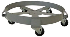 PRO-SOURCE - 1,400 Lb Load Capacity, 55 Gal Drum Dolly - 6-1/2" High, 5 Wheels - Americas Industrial Supply