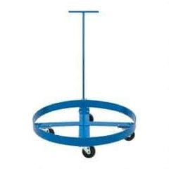 PRO-SOURCE - 1,000 Lb Load Capacity, 55 Gal Drum Dolly - 4" High, 4 Wheels - Americas Industrial Supply