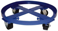 PRO-SOURCE - 2,000 Lb Load Capacity, 55 Gal Drum Dolly - 5-3/4" High, 4 Wheels - Americas Industrial Supply