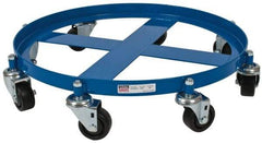 PRO-SOURCE - 2,000 Lb Load Capacity, 55 Gal Drum Dolly - 4" High, 8 Wheels - Americas Industrial Supply