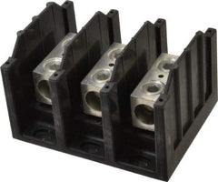 Cooper Bussmann - 3 Poles, 310 Amp, 350 kcmil-6 AWG (Cu/Al) Primary, 350 kcmil-6 AWG (Cu/Al) Secondary, Thermoplastic Power Distribution Block - 600 VAC/VDC, 1 Primary Connection, 5.2 Inch Long x 3.32 Inch Deep x 4 Inch High - Americas Industrial Supply