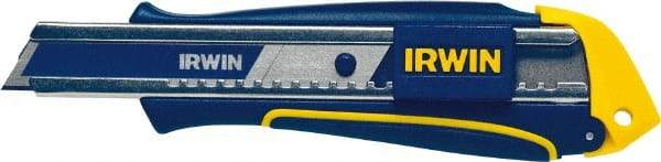 Irwin - Snap Utility Knife - Blue & Yellow Handle, 1 Blade Included - Americas Industrial Supply