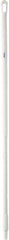 Vikan - 51 x 1-1/4" Fiberglass Squeegee Handle - European Threaded Connection, White - Americas Industrial Supply