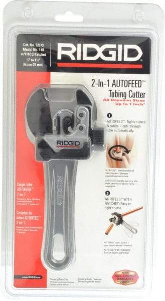 Ridgid - 1/4" to 1-1/8" Pipe Capacity, Close Quarters Autofeed - Americas Industrial Supply