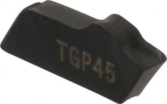 Seco - 150.102.25 16 TGP45 Grade, 0.088" Cutting Width, Carbide Cutoff Insert - Neutral Lead Angle, 0.006" Cnr Rad, TiCN/Al2O3 Coated - Americas Industrial Supply