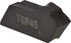 Seco - 150.103 12 TGP45 Grade, 0.122" Cutting Width, Carbide Cutoff Insert - 0° Neutral Lead Angle, 0.008" Cnr Rad, TiCN/Al2O3 Coated, Single End - Americas Industrial Supply