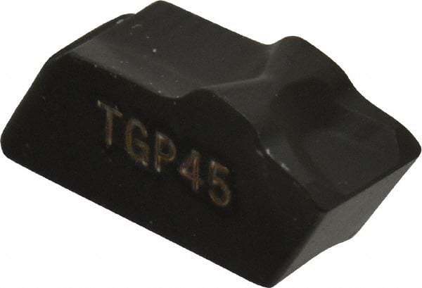 Seco - 150.104 16 TGP45 Grade, 0.161" Cutting Width, Carbide Cutoff Insert - 0° Neutral Lead Angle, 0.009" Cnr Rad, TiCN/Al2O3 Coated, Single End - Americas Industrial Supply