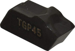 Seco - 150.104 16 TGP45 Grade, 0.161" Cutting Width, Carbide Cutoff Insert - 0° Neutral Lead Angle, 0.009" Cnr Rad, TiCN/Al2O3 Coated, Single End - Americas Industrial Supply