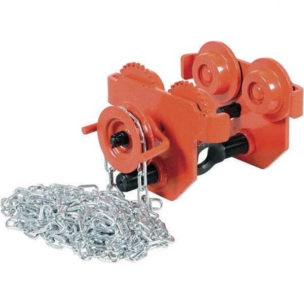 Vestil - 1 Ton Capacity Low Profile Manual Trolley - 2-1/2" to 5-1/2" Flange Width - Americas Industrial Supply