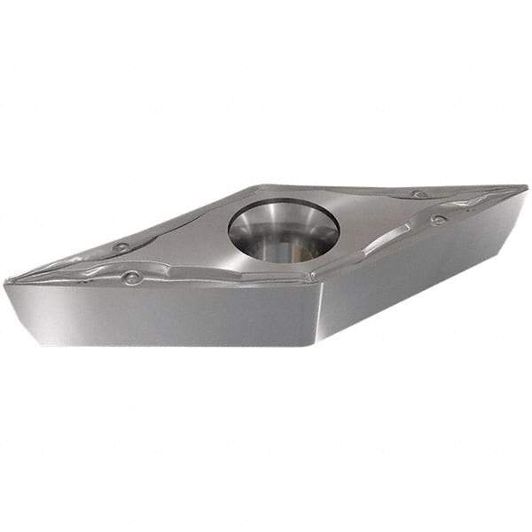 Iscar - VCET22002 WF Grade IC907 Carbide Turning Insert - TiAlN Finish, 35° Diamond, 1/4" Inscr Circle, 1/8" Thick, 0.002" Corner Radius - Americas Industrial Supply