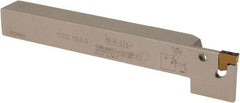 Iscar - External Thread, 0.63" Max Depth of Cut, 2.8mm Min Groove Width, 150mm OAL, Left Hand Indexable Grooving Cutoff Toolholder - 1/2" Shank Height x 1/2" Shank Width, TAG 3 Insert Style, TGT Toolholder Style, Series Tang-Grip - Americas Industrial Supply