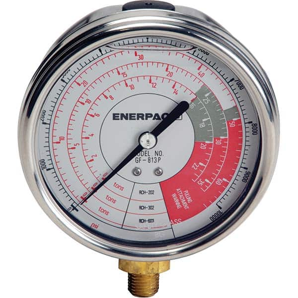 Enerpac - Hydraulic Pressure Gages & Adapters Type: Glycerine Filled Pressure Rating: 10000 - Americas Industrial Supply