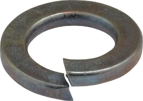 Value Collection - M14, 14.2mm ID, 24.1mm OD, 3mm Thick Split Lock Washer - Grade 8 Spring Steel, Zinc-Plated Finish, 14.2mm Min ID, 14.7mm Max ID - Americas Industrial Supply