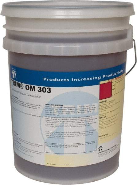 Master Fluid Solutions - Trim OM 303, 5 Gal Pail Cutting Fluid - Straight Oil, For Thread Rolling, Thread-Form Tapping - Americas Industrial Supply