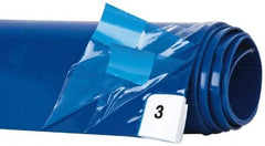 Wearwell - 45" Long x 18" Wide x 1/8" Thick, Dry Environment, Smooth Pattern Clean Room Matting - Tacky Sheets, Blue, 30 Layers per Mat, Series 095 - Americas Industrial Supply