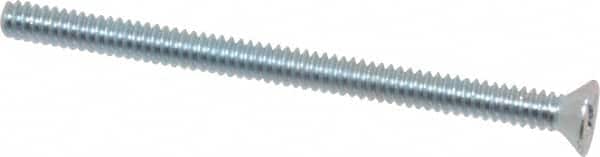 Value Collection - #6-32 UNC, 2" OAL Phillips Drive Machine Screw - Flat Head, Grade 2 Steel, Zinc-Plated Finish, Without Washer - Americas Industrial Supply