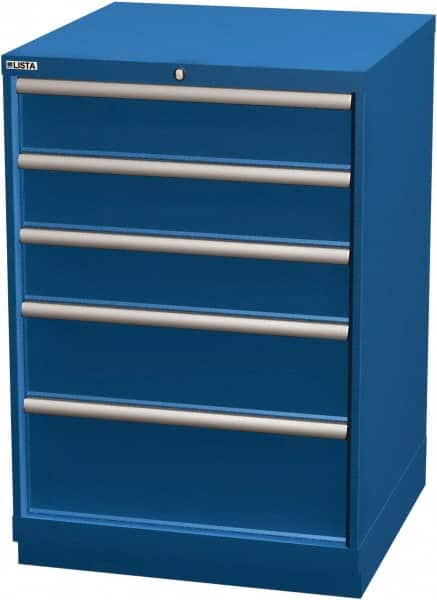 LISTA - 5 Drawer, Modular Storage Cabinet - Steel, 28-1/4" Wide x 28-1/2" Deep x 41-3/4" High, Blue - Americas Industrial Supply