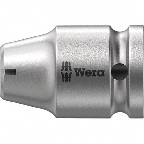 Wera - Socket Adapters & Universal Joints Type: Square-Drive to Hex Bit Adapter Female Size: 3/8 Socket Drive to 1/4 Hex - Americas Industrial Supply