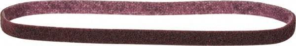 Norton - 1/2" Wide x 24" OAL, Aluminum Oxide Abrasive Belt - Aluminum Oxide, Medium, Nonwoven, Series STE-VS - Americas Industrial Supply