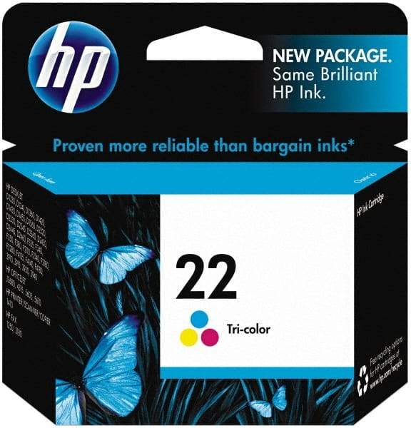 Hewlett-Packard - Cyan, Magenta & Yellow Ink Cartridge - Use with HP Deskjet D2230, D2345, D2360, D2430, D2445, D2460, F340, F380, F2140, F2180, F2240 - Americas Industrial Supply