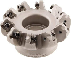 Iscar - 3" Cut Diam, 1" Arbor Hole, 0.138" Max Depth of Cut, 45° Indexable Chamfer & Angle Face Mill - 10 Inserts, ONHU 0505\xB6OXMT 0507\xB6S845 SN.U 1305 Insert, Right Hand Cut, 10 Flutes, Series Helido - Americas Industrial Supply