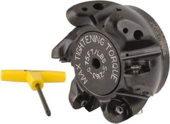 Kennametal - 5" Cut Diam, 12.7mm Max Depth, 1-1/2" Arbor Hole, 6 Inserts, RCGT 86... Insert Style, Indexable Copy Face Mill - BMD500 Cutter Style, 9,000 Max RPM, 2-1/2 High, Series KSRM - Americas Industrial Supply