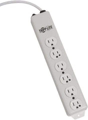 Tripp-Lite - 6 Outlets, 120 VAC15 Amps, 2' Cord, Power Outlet Strip - Keyhole, Tab Mount, 5-15 NEMA Configuration, 13.7" Strip - Americas Industrial Supply