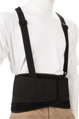 Ergodyne - Size 3XL, Hook & Loop, Spandex Belt with Adjustable Shoulder Straps - 46 to 52" Waist, 8" Wide, Detachable Strap, Black - Americas Industrial Supply