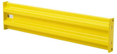 Steel King - 5-3/4' Long x 9-3/4" High, Yellow Steel Straight Standard Guard Rail - 2 Rails Accommodated, 2-5/8" Deep, 46.5 Lb - Americas Industrial Supply