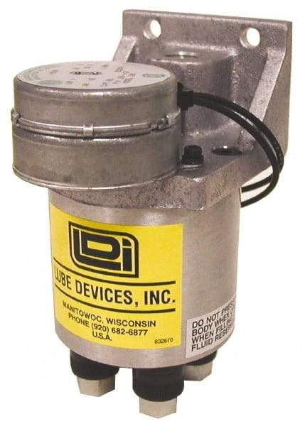 LDI Industries - 0.16 cc Output per Cycle, 3 Outlet Central Lubrication System Electric Pump - 66.55mm Wide x 134.37mm High, 120 Volt, Oil/Grease, 1/8-27 Outlet Thread, NPTF - Americas Industrial Supply