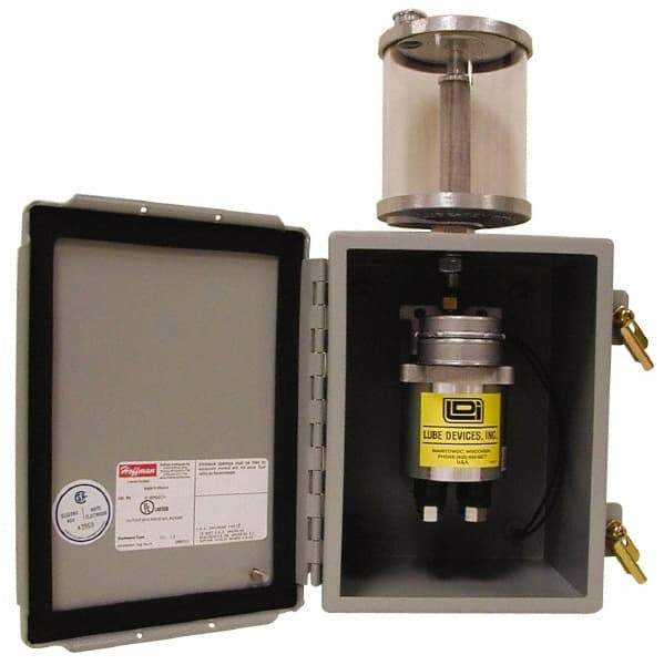 LDI Industries - 75 Cu. Inch Reservoir Capacity, 0.16 cc Output per Cycle, 4 Outlet Box-Mounted Central Lubrication System Air-Operated Pump - Grease, 1/8-27 Outlet Thread, NPTF - Americas Industrial Supply