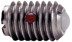 TE-CO - 8-32, 0.093" Ball Diam, 11/32" Body Length, 0.025" Max Ball Reach, Threaded Ball Plunger - Americas Industrial Supply