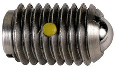TE-CO - 8-32, 0.093" Ball Diam, 11/32" Body Length, 0.025" Max Ball Reach, Threaded Ball Plunger - Americas Industrial Supply
