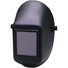Jackson Safety - 5-1/4" Window Width x 4" Window Height, 10 Shade Fixed Shade Lens, Fixed Front Welding Helmet - Black Plastic Green Lens - Americas Industrial Supply