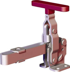 De-Sta-Co - 375 Lb Holding Capacity, Vertical Handle, Manual Hold Down Toggle Clamp - 57° Handle Movement, 99° Bar Opening, U-Bar, Flanged Base, Carbon Steel - Americas Industrial Supply