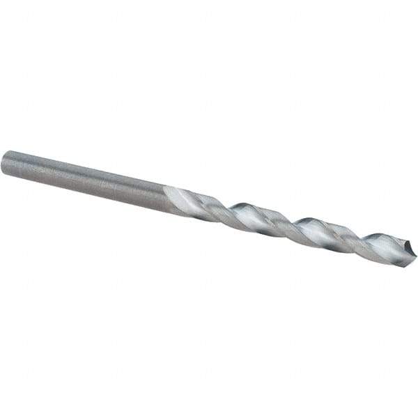 Guhring - 4.2mm 118° Solid Carbide Jobber Drill - Bright Finish, Right Hand Cut, Spiral Flute, Straight Shank, 75mm OAL, Faceted Point - Americas Industrial Supply