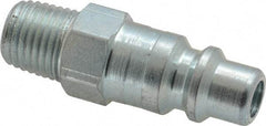 Parker - 1/4-18 Male NPT Industrial Pneumatic Hose Connector - Steel, 3/8" Body Diam - Americas Industrial Supply