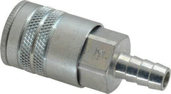 Parker - Hose Barb Industrial Pneumatic Hose Coupler - Steel, 3/8" Body Diam, 3/8" Hose ID - Americas Industrial Supply