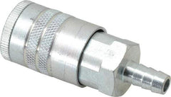 Parker - Hose Barb Tru-Flate Automotive Pneumatic Hose Coupler - Steel, 1/2" Body Diam, 3/8" Hose ID - Americas Industrial Supply
