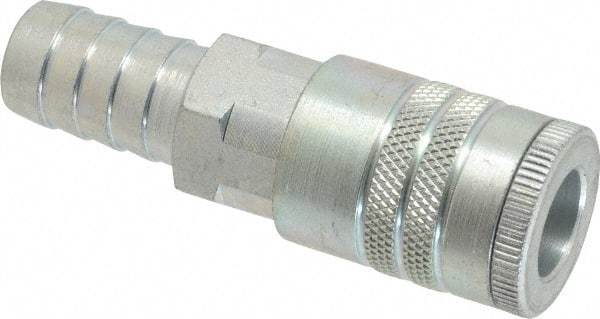 Parker - Hose Barb Tru-Flate Automotive Pneumatic Hose Coupler - Steel, 1/2" Body Diam, 3/4" Hose ID - Americas Industrial Supply