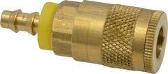 Parker - Push-Lok Hose Barb Tru-Flate Automotive Pneumatic Hose Coupler - Brass, 1/4" Body Diam, 1/4" Hose ID - Americas Industrial Supply
