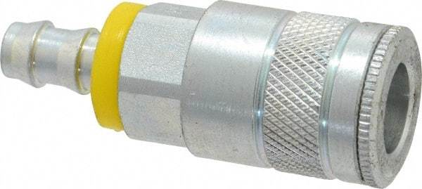 Parker - Push-Lok Hose Barb Tru-Flate Automotive Pneumatic Hose Coupler - Steel, 3/8" Body Diam, 3/8" Hose ID - Americas Industrial Supply