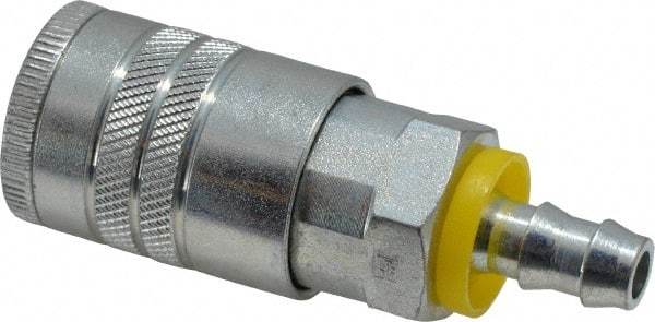 Parker - Push-Lok Hose Barb Tru-Flate Automotive Pneumatic Hose Coupler - Steel, 1/2" Body Diam, 3/8" Hose ID - Americas Industrial Supply