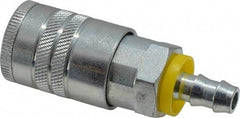 Parker - Push-Lok Hose Barb Tru-Flate Automotive Pneumatic Hose Coupler - Steel, 1/2" Body Diam, 3/8" Hose ID - Americas Industrial Supply