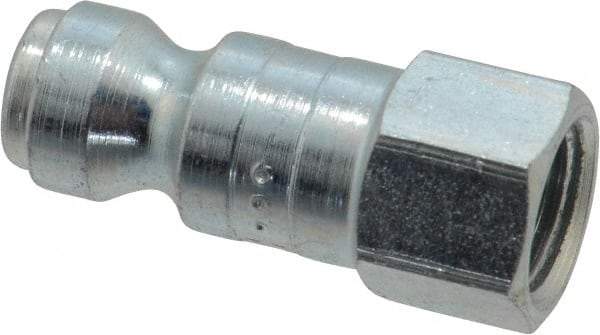 Parker - 1/8-27 Female NPTF Tru-Flate Automotive Pneumatic Hose Connector - Steel, 1/4" Body Diam - Americas Industrial Supply