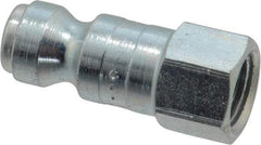 Parker - 1/8-27 Female NPTF Tru-Flate Automotive Pneumatic Hose Connector - Steel, 1/4" Body Diam - Americas Industrial Supply